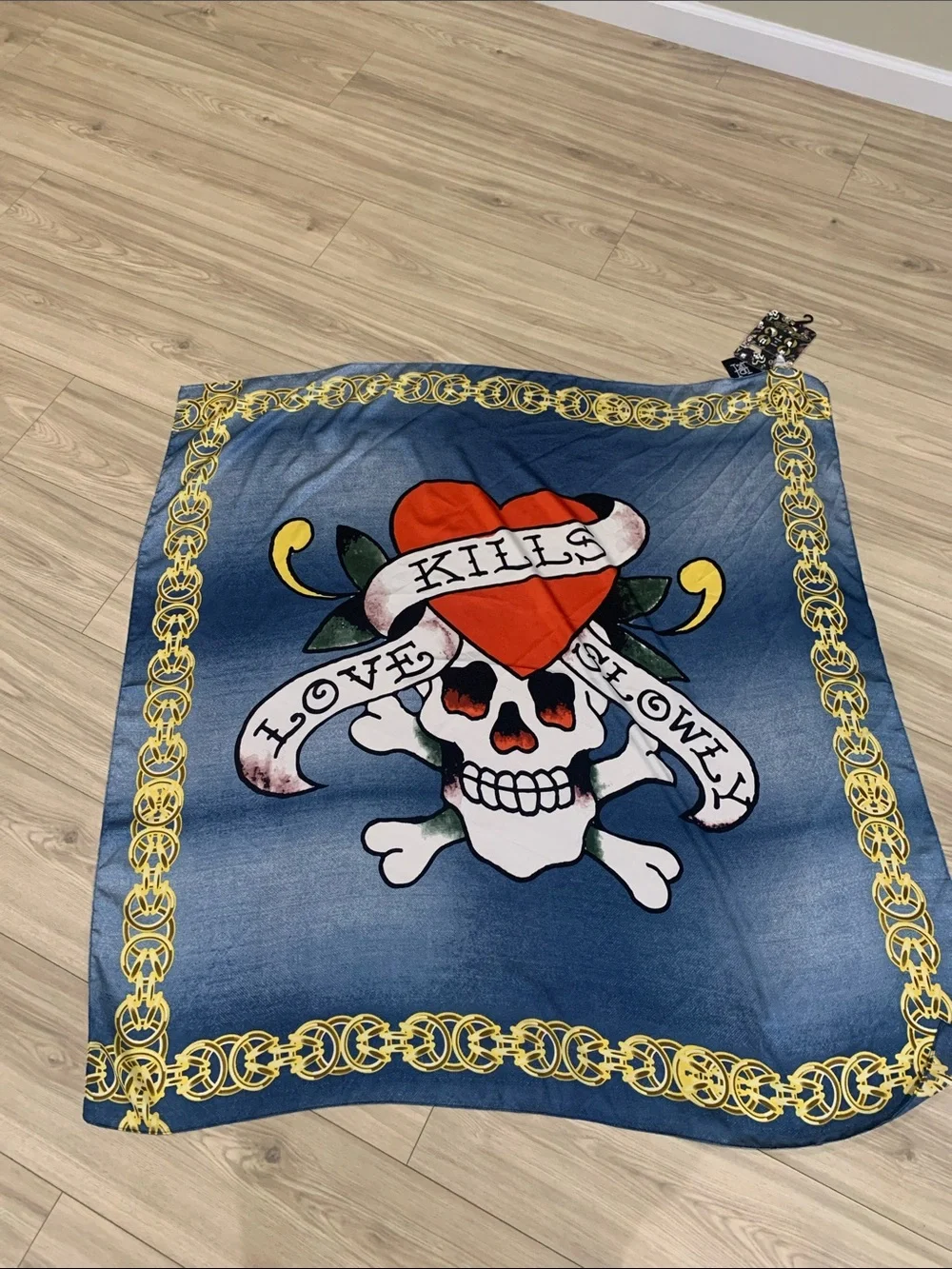 Ed Hardy Large Scarf. 3.5 ft x 3.5ft